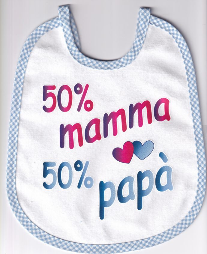 bavaglini 50% mamma 50% papà