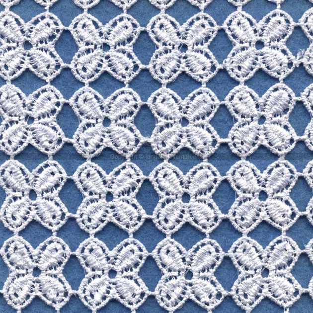tessuto macramè bianco