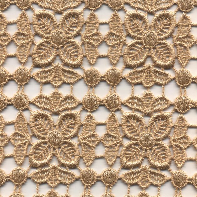 tessuto macramè giallo dorato