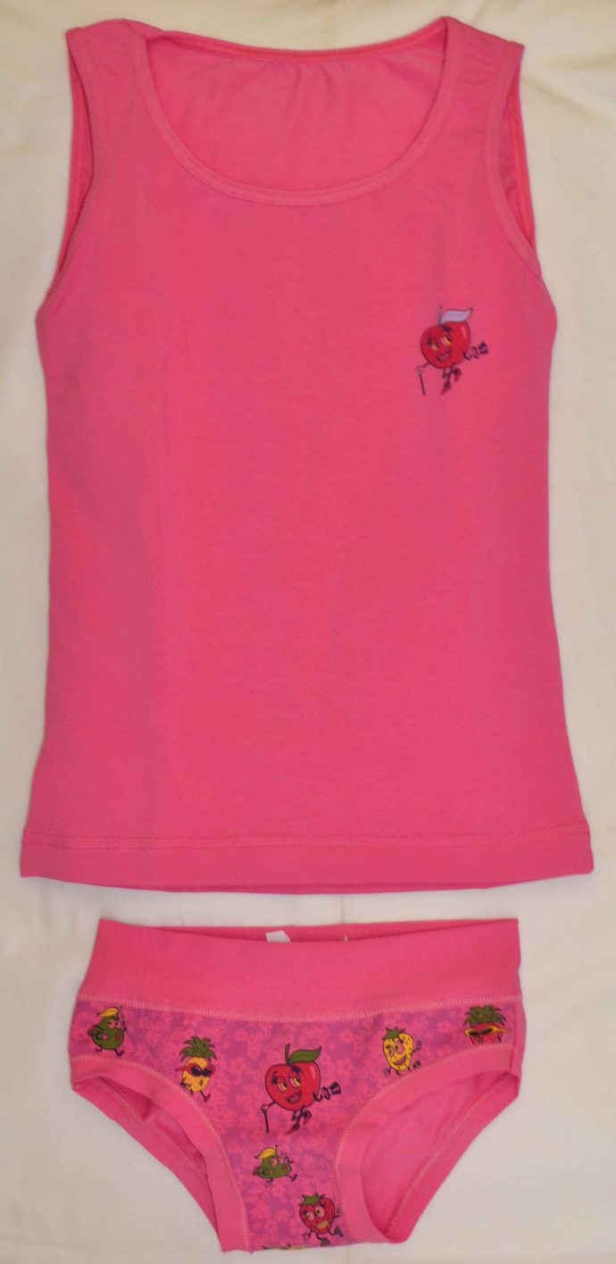 coordinato bambina canotta più slip