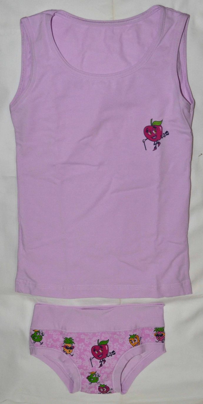 coordinato bambina canotta più slip